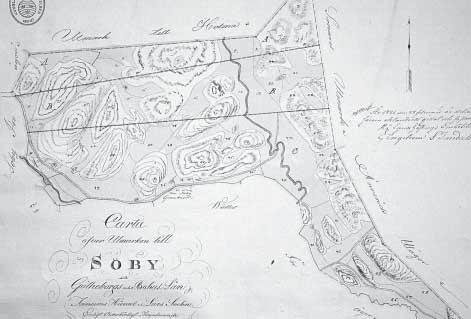 från 1821. Överbys utmarksskifte redovisas på en laga skifteskarta från 1840.