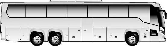 Tillgänglig som 12-meters tvåaxlig eller 13,7-meters treaxlig med hydrauliskt styrd stödaxel Längsmonterade 13-liters Euro 6-motorer: Diesel: 410/450/490 hk Motorer för Euro 3, 4 och 5 finns också