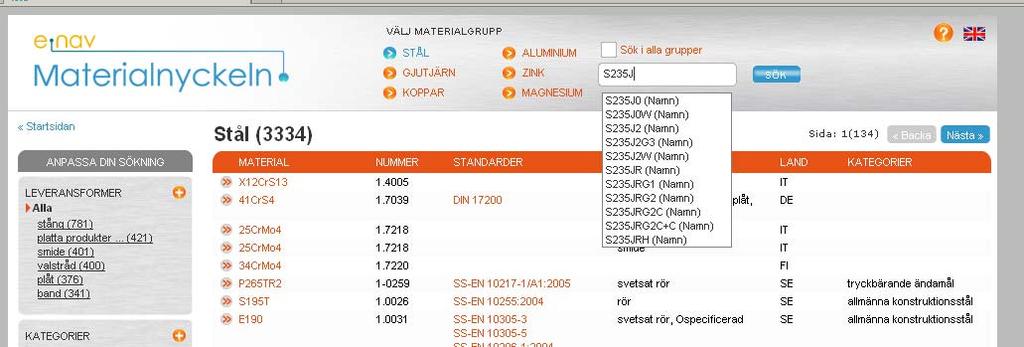 3. Sök och navigera I tjänsten finns det två olika sätt att söka sig fram till den information du söker.