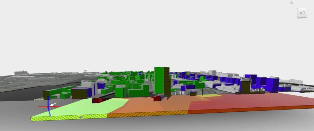 Frihamnskajen. Total areal för exploateringsprojektet är 77 hektar och beräknas pågå till år 2045.