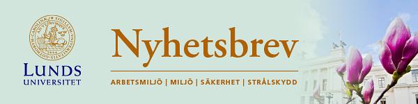 2017:4 2017-09-21 Välkommen att ta del av höstens första nyhetsbrev från avdelning Arbetsmiljö, miljö och säkerhet. Återkom gärna till oss med frågor eller synpunkter.