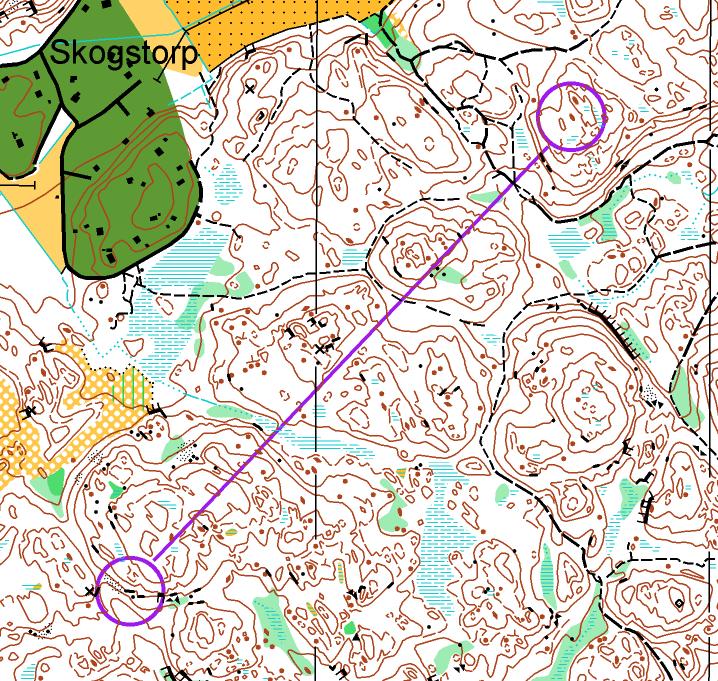 Stockholm 2014-04-07 Checklista orange/röd bana Orange bana kan gå i skog utan de