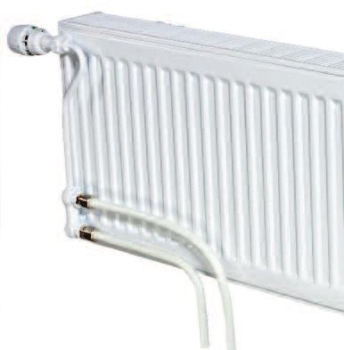 PRE-bas PRE-bas har anslutningarna på baksidan av radiatorn och samma avstånd mellan vägg och anslutning oberoende av modell.