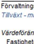 Hyresvärdet ökade med drygt 200 Mkr motsvarande 6%, varav