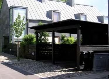 privat uteplats smitväg carport p- förråd plats allégata gränd 1. 2. 1. Avslutande radhus med uppbyggnad.
