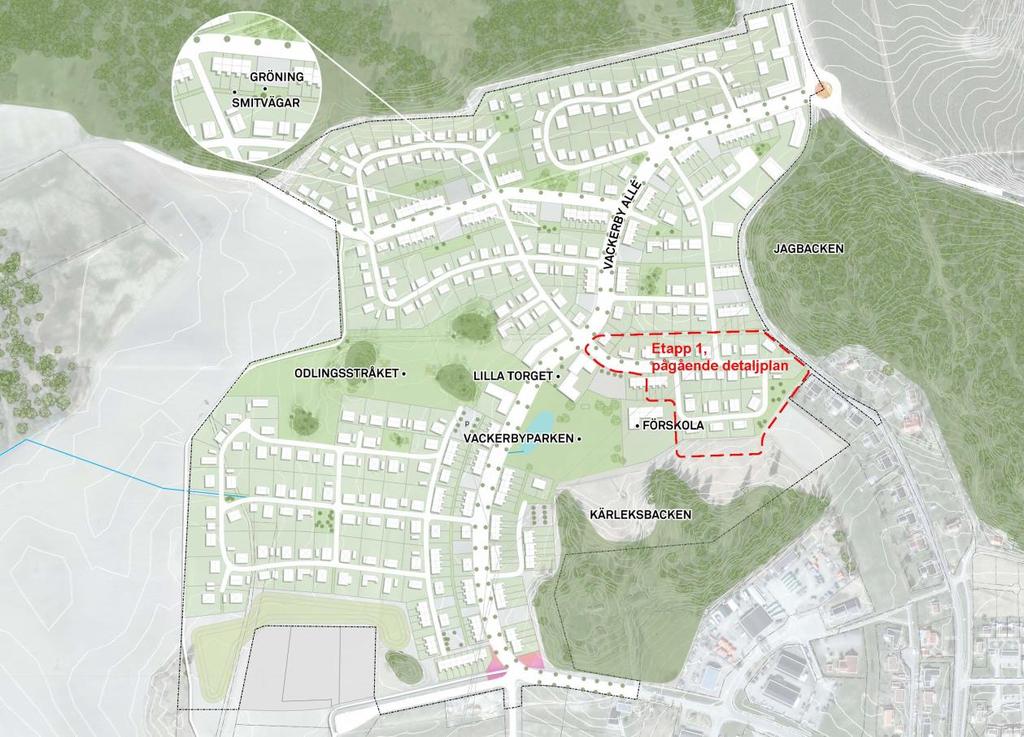 1.2 Fakta om området Vackerby ligger norr om järnvägen i Gnesta tätort. Området avgränsas i väster av åkermark och i norr av en skogsklädd höjd.