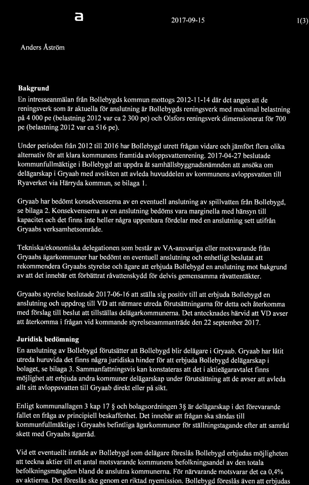 Sida 11 av 39 Gryaab 170922 Handlinga punkt