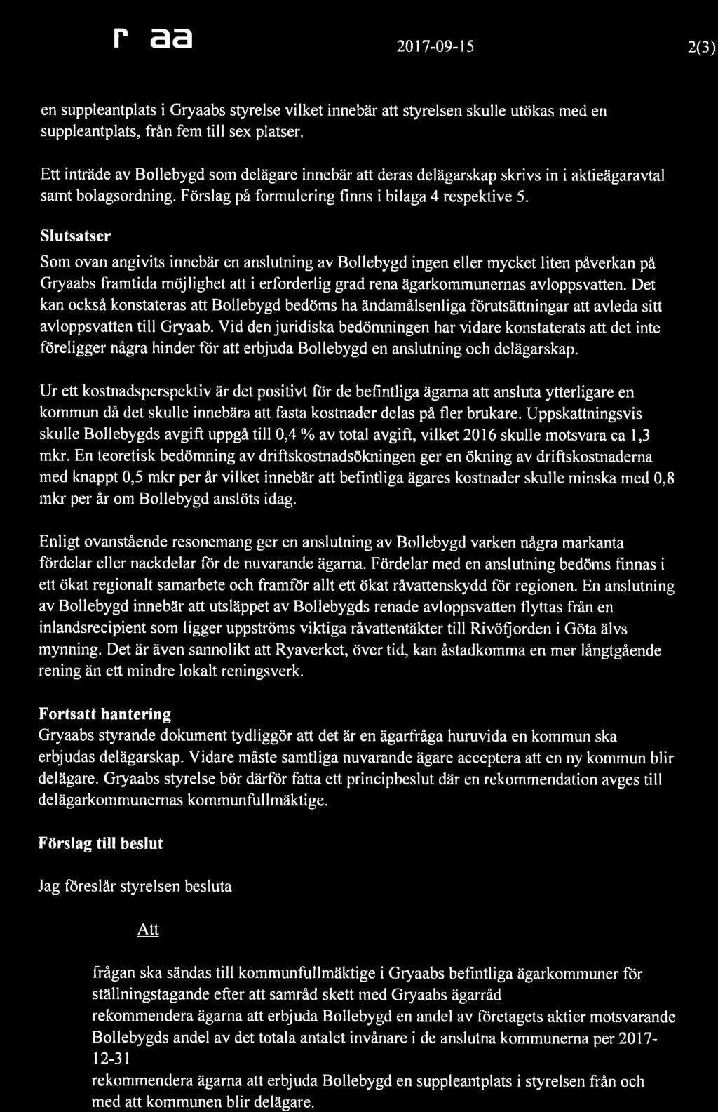 Sida 12 av 39 Gryaab 170922 Handlinga punkt