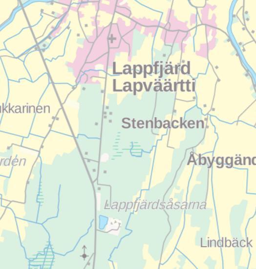 1-4 1. BAS- OCH IDENTIFIKATIONSUPPGIFTER 1.1 Identifikationsuppgifter Området är beläget i Lappfjärd, Kristinestad. Områdets areal är ca 18 ha.