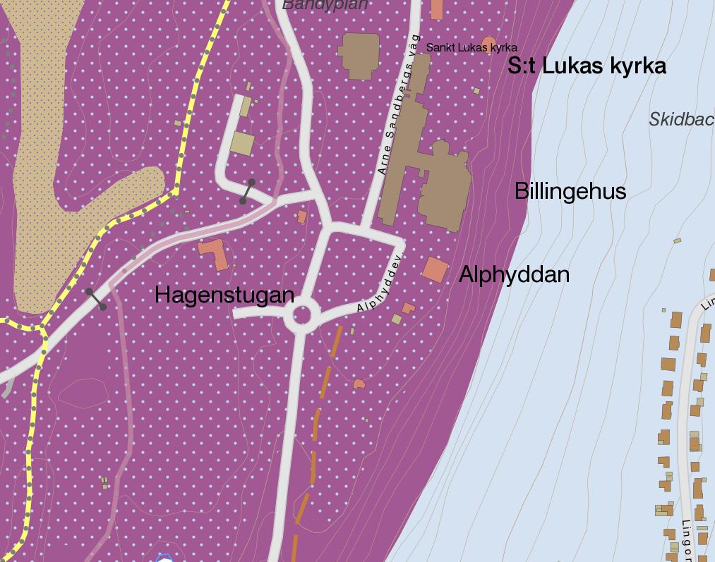 Billingehus, Tillbyggnad konferensanläggning Skövde Kommun 171122 4 MARKFÖRHÅLLANDEN Marken inom området utgörs huvudsakligen av en asfalterad parkering och är även delvis bebyggd.