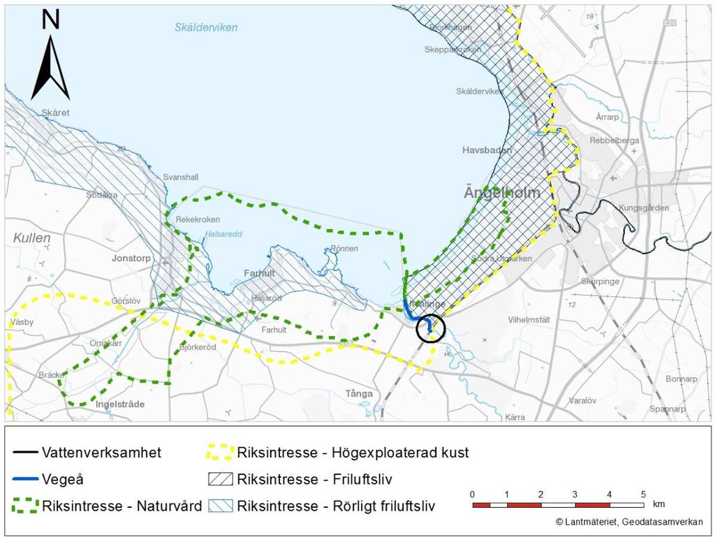 Utredningsområdet ligger även inom riksintresse för högexploaterad kust som syftar till att skydda kustområdens natur- och kulturvärden mot ingrepp som påtagligt kan skada dessa värden (Trafikverket,