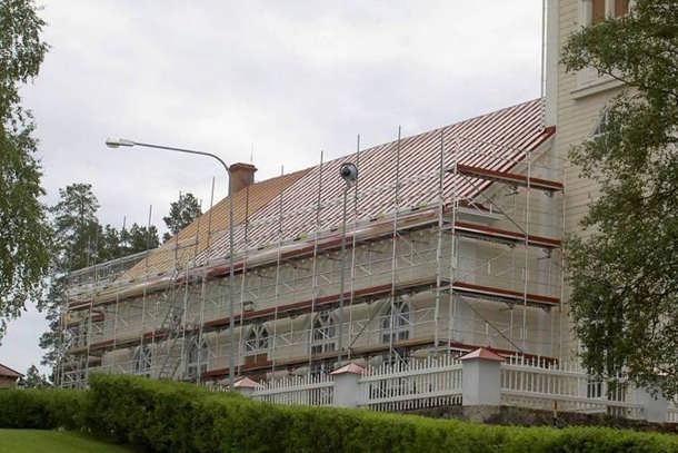 kulör som kyrkan hade vid senaste ommålningen framträdde.