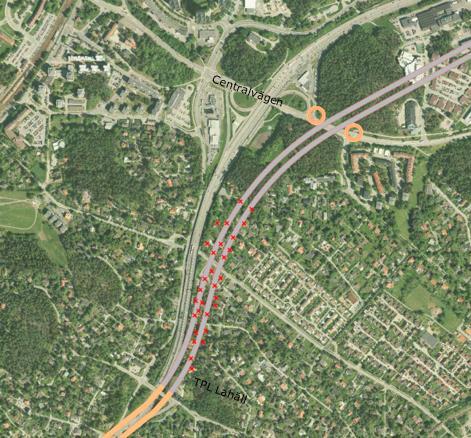 5.1 Alternativ 1 I alternativ 1 för den sydvästra delen av tunneln kommer det bli stora störningar på omgivningen.