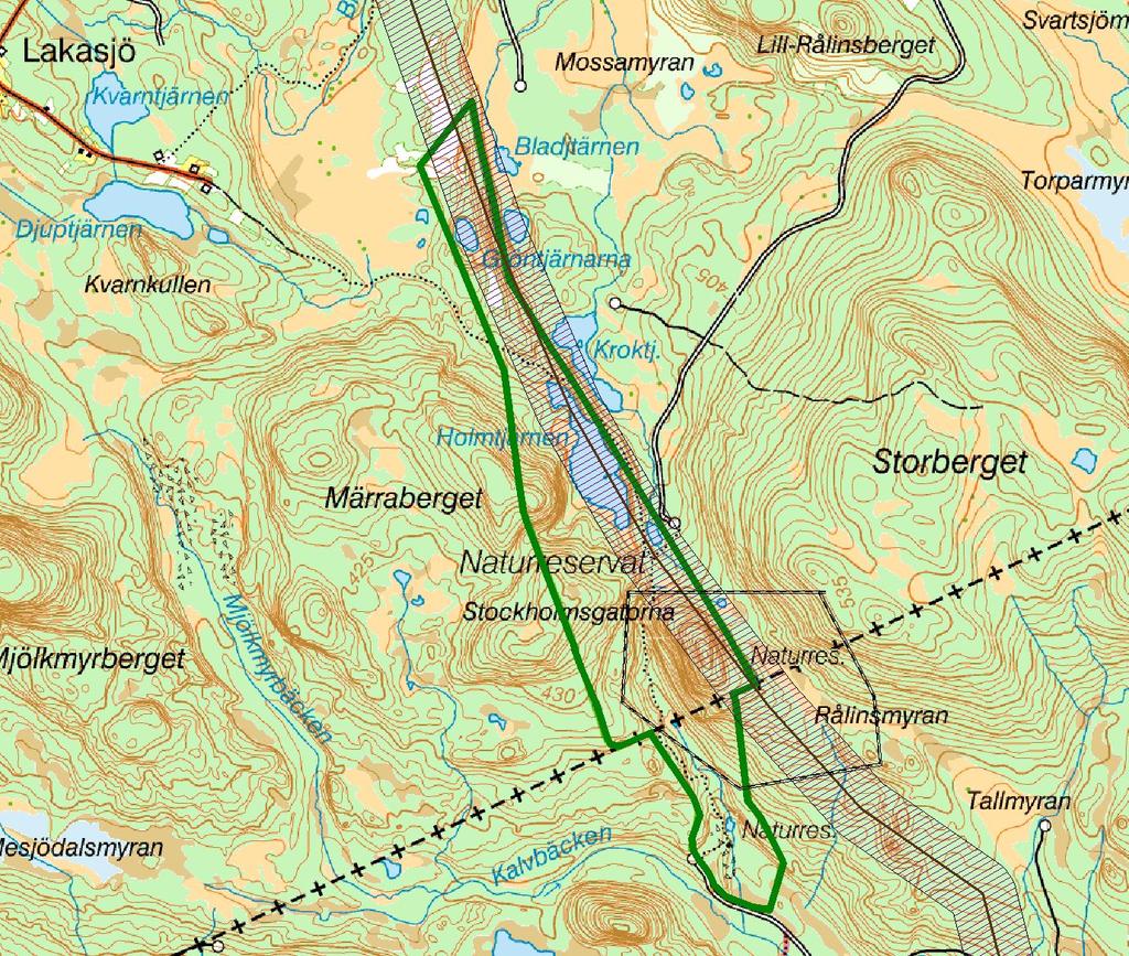 BILAGA 4 NYTTJANDERÄTTER INOM RESERVATET Karta som visar transportled för rennäringen med 300 m