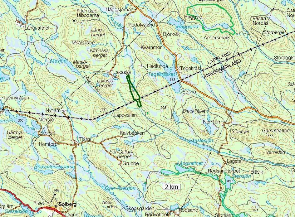 Figur 1. Översiktskarta för naturreservatet Stockholmsgata. Den dramatiska och vackra naturen gör Stockholmsgata till ett mycket välbesökt och uppskattat utflyktsmål för en bred allmänhet.