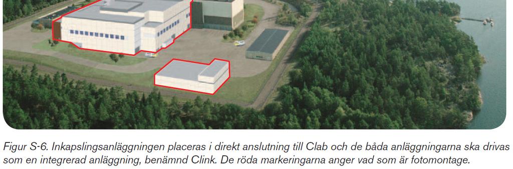 och fram till dess att den kopplas samman med inkapslingsdelen, och Den sammanbyggda anläggningen Clink.