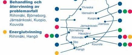 Olika lösningar för nyttoanvändning av biprodukter från industrin utgör också en del av Ekokem-Palvelus kompetens.