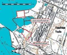 Placeringen av de olika funktionerna på storindustriområdet framgår av figur 5-2. Behandlingsfältet finns på fastighet 272-44-1-18.