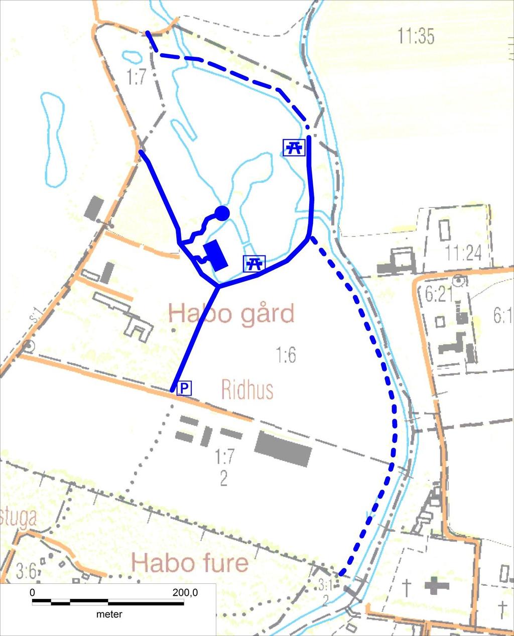 Habo dammar Vid Habo dammar har ett gångstråk runt dammarna anlagts under 2010 (se figur 5).