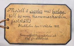 EM 82698 Tillverkare: Carl Gustafs Stads Gevärsfaktori År: 1898 Bredd: 90 mm Längd: 945 mm