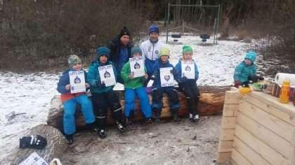 Avslutning barnskidskola Nybörjarträning för barn har pågått sedan lördag 21 januari.