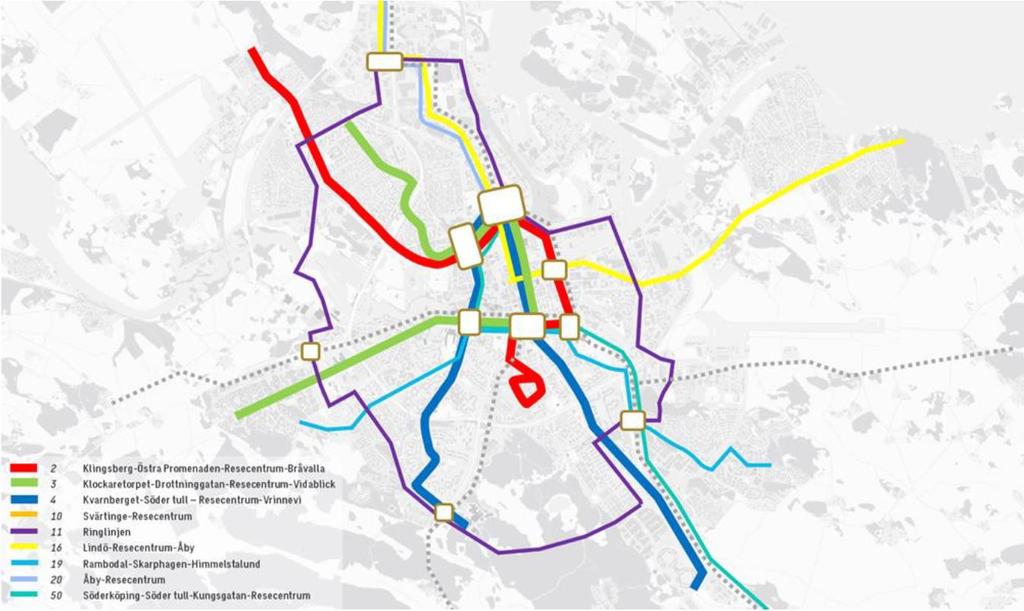 18 (23) Linjesträckning för linjer i scenario Stort