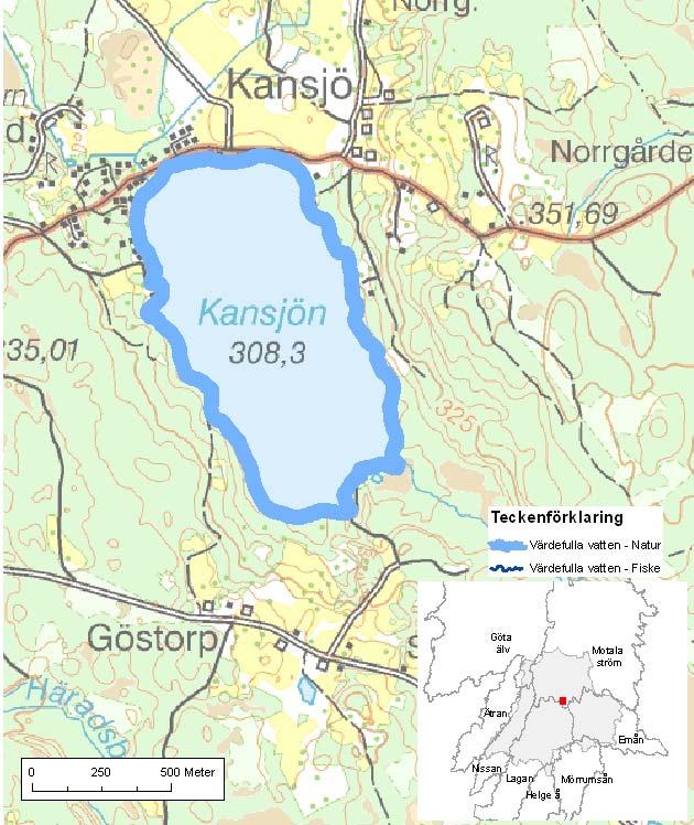 Kansjön ID-nr: 29 Nässjö Kansjön Lantmäteriet 2008. Ur GSD-Fastighetskartan ärende 106-2004/188F. Lantmäteriet 2008. Ur GSD-Terrängkartan ärende 106-2004/188F.