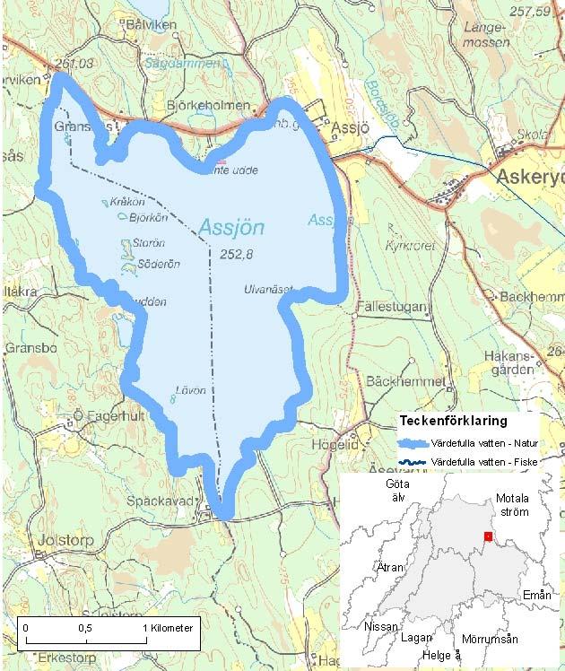 Assjön ID-nr: 57 Aneby, Nässjö Assjön Lantmäteriet 2008. Ur GSD-Fastighetskartan ärende 106-2004/188F. Lantmäteriet 2008. Ur GSD-Terrängkartan ärende 106-2004/188F.