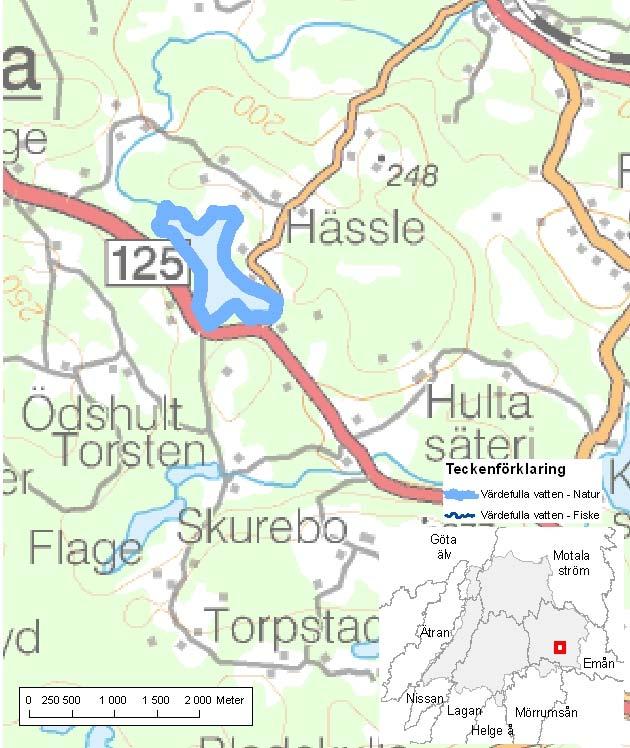 Lindåsasjön ID-nr: 69 Vetlanda Lindåsasjön Lantmäteriet 2008. Ur GSD-Fastighetskartan ärende 106-2004/188F. Lantmäteriet 2008. Ur GSD-Terrängkartan ärende 106-2004/188F.