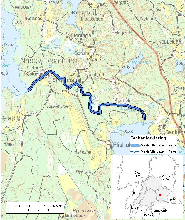 Emån (Flögen - Tjurken) ID-nr: 71 Vetlanda Emån (Flögen - Tjurken) Lantmäteriet 2008. Ur GSD-Fastighetskartan ärende 106-2004/188F. Lantmäteriet 2008. Ur GSD-Terrängkartan ärende 106-2004/188F.
