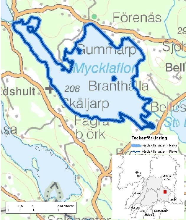 Mycklaflon ID-nr: 93 Eksjö kommun Mycklaflon Lantmäteriet 2008. Ur GSD-Fastighetskartan ärende 106-2004/188F. Lantmäteriet 2008. Ur GSD-Terrängkartan ärende 106-2004/188F.