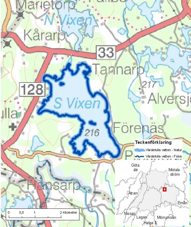 Södra Vixen ID-nr: 112 Eksjö Södra Vixen Lantmäteriet 2008. Ur GSD-Fastighetskartan ärende 106-2004/188F. Lantmäteriet 2008. Ur GSD-Terrängkartan ärende 106-2004/188F.