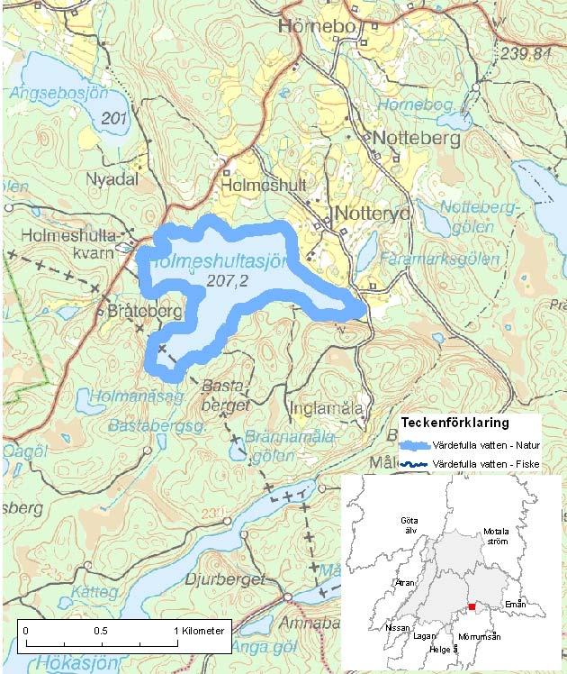 Holmeshultasjön ID-nr: 114 Vetlanda Holmeshultasjön Lantmäteriet 2008. Ur GSD-Fastighetskartan ärende 106-2004/188F. Lantmäteriet 2008. Ur GSD-Terrängkartan ärende 106-2004/188F.