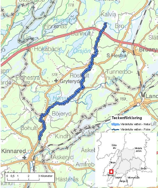 Västerån nedre (Kilaån-Bolån) ID-nr: 164 Gislaved, Hylte Västerån nedre (Kilaån-Bolån) Lantmäteriet 2008. Ur GSD-Fastighetskartan ärende 106-2004/188F.