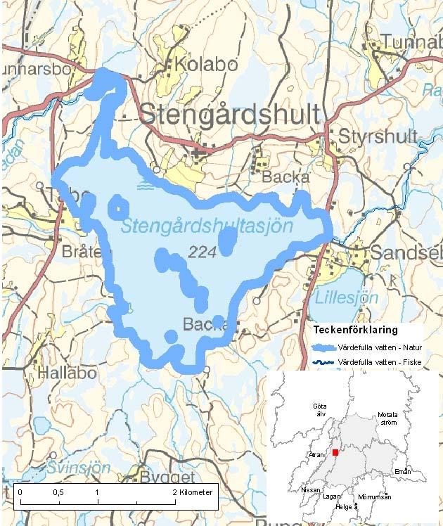 Stengårdshultasjön ID-nr: 184 Gislaved Stengårdshultasjön Lantmäteriet 2008. Ur GSD-Fastighetskartan ärende 106-2004/188F. Lantmäteriet 2008. Ur GSD-Terrängkartan ärende 106-2004/188F.