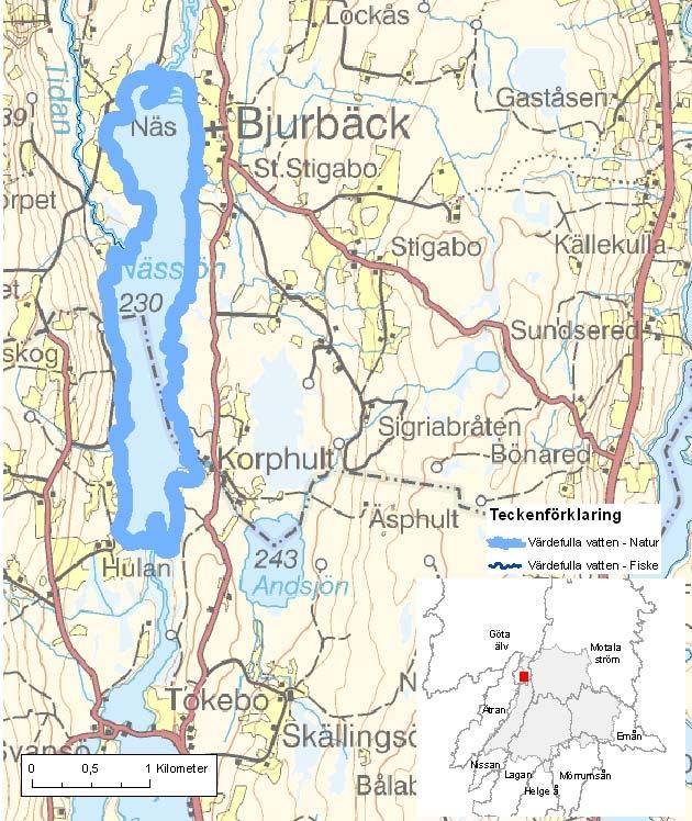 Nässjön ID-nr: 191 Mullsjö Nässjön Lantmäteriet 2008. Ur GSD-Fastighetskartan ärende 106-2004/188F. Lantmäteriet 2008. Ur GSD-Terrängkartan ärende 106-2004/188F.