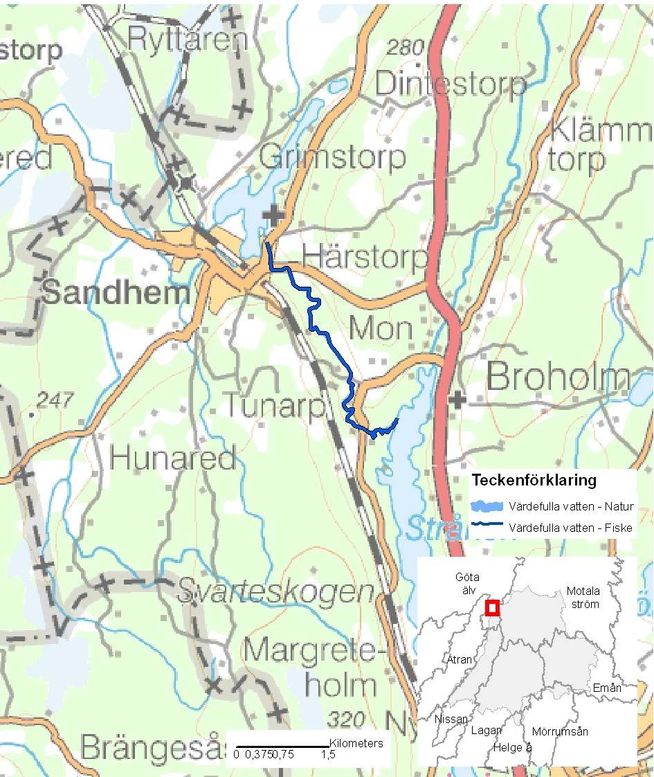 Svartån (till Stråken) ID-nr: 193 Mullsjö Svartån (till Stråken) Lantmäteriet 2008. Ur GSD-Fastighetskartan ärende 106-2004/188F. Lantmäteriet 2008. Ur GSD-Terrängkartan ärende 106-2004/188F.