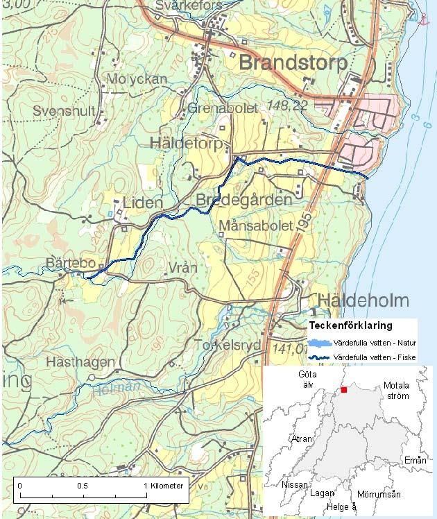 Brandstorpsbäcken ID-nr: 7 Habo Brandstorpsbäcken Lantmäteriet 2008. Ur GSD-Fastighetskartan ärende 106-2004/188F. Lantmäteriet 2008. Ur GSD-Terrängkartan ärende 106-2004/188F.