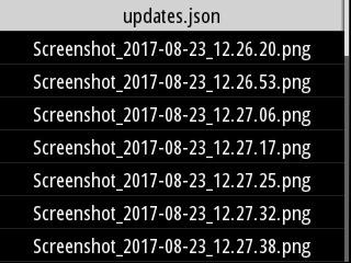 Avsnitt 2 - Startskärmar och installationsguide Du kan välja en skärmdump i taget för visning, överföring
