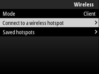 Välj alternativet Connect to a wireless hotspot (anslut till en trådlös surfzon).
