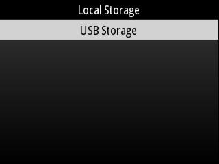 Avsnitt 4 - Procedurer för programvaruuppdateringar 6. Välj USB Storage (USB-lagring) bland de alternativ som visas. 7.