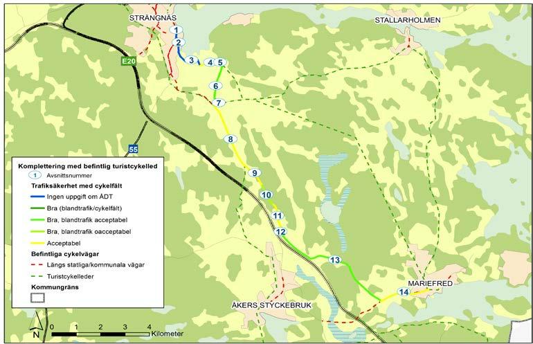 Kompletterande cykelstråk Karta 28 Stråkförslag