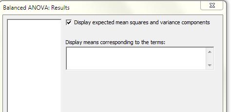 7.5.3 The random effects model Expected Mean Square for Each Term (using Variance Error unrestricted