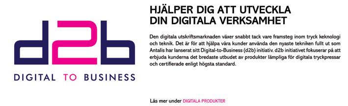 ÖVRIGT Trycktillbehör Övrig utrustning till tryckpressen. 2 För mer information se antalis.