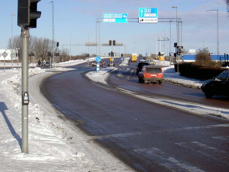 5 Vy från Östgötagatan Stopplinjerna för körfälten i varje tillfart