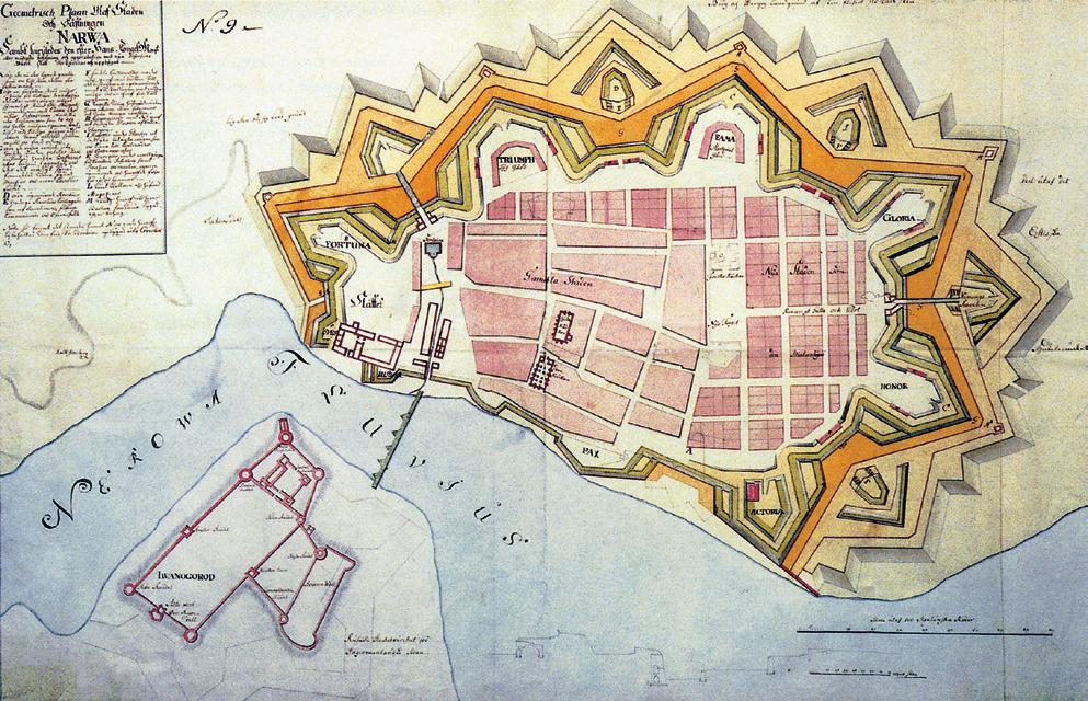 30 31 Den kanske starkaste fästningen vid norra Östersjön var Narva som låg på gränsen mellan Estland och Ingermanland. Den byggdes redan på 1200-talet.