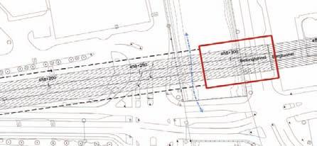 Servicetunnel Kvarnberget En servicetunnel anläggs i berg mellan Västlänken och Kvarnbergets skyddsrum. Servicetunneln ansluter i km 458+030.