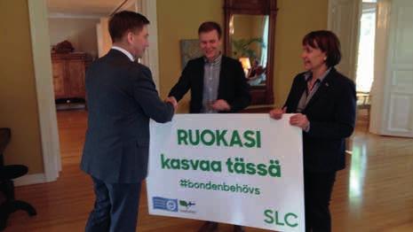 NSP Nylands svenska producentförbund NSP förvaltningen (Mavi, Evira) togs upp som hälsning till SLC.
