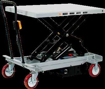MOBILA LYFTBORD ES100L EUR-pall Lyftbord med samma dimensioner som EURpall. Robust konstruktion, lätta att manövrera tack vare sin låga vikt.