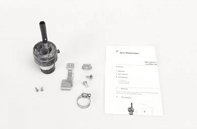 5.5 Spänn låsskruven för hand tills flänsarna laser. 5.6 Satsinnehåll FIST-GCO2-RSKG1-1-SE07 5.5.3 Fäst dragavlastningsbeslaget med saxsprinten.